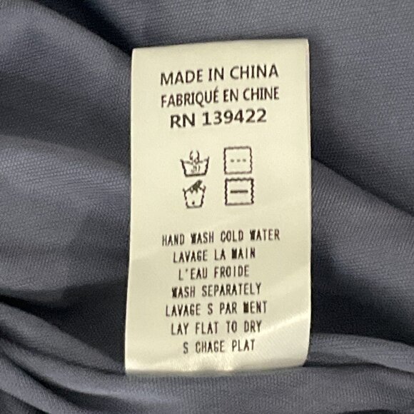 Tobi Dress Women Sz M Blue Slate V-Neck Ruffle Trim Wrap Spaghetti Straps‎ Maxi - Picture 11 of 16